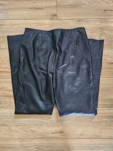 Vintage 1990's Siena Studio Genuine Leather Black Trousers
