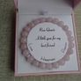 Rose Quartz bracelet, Gemstone jewellery, Bracelet,Best friend gift. Gift Image 4