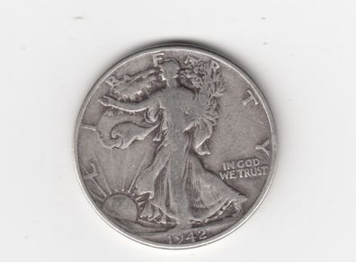 USA, Half Dollar, 1942, 90% silver coin (no. 483)