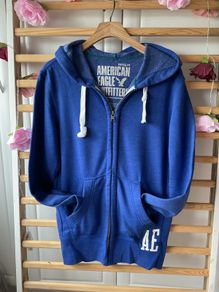 hoodie American eagle xsmall blue logo detail hoodie