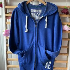 hoodie American eagle xsmall blue logo detail hoodie