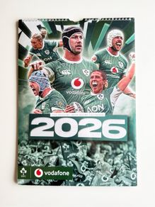 Official Irish Rugby 2026 A3 Wall Calendar (New & Sealed)