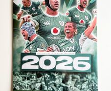 Official Irish Rugby 2026 A3 Wall Calendar (New & Sealed)