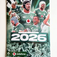 Official Irish Rugby 2026 A3 Wall Calendar (New & Sealed)
