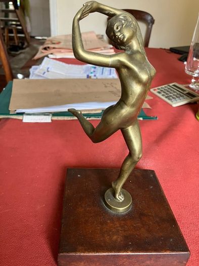 Art Nouveau bronze figurine signed Lorenzl.