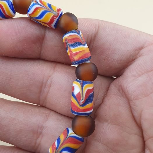 Vintage Venetian african Style Trade Glass Beads Bracelet