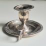 James Scott, Candle Holder, Chamber Stick. Hallmarked 1818. Sterling silver. Image 2