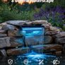 8" Pond Waterfall Spillway Filter Kit, 304 Stainless Steel Water Blade Weir with 7-Colour LED Lights & Remote, Quiet Pump, 9.84ft Hose for Garden Pond Water Feature Image 8