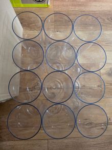 12 Clear Acrylic Cylinder Vases