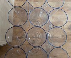 12 Clear Acrylic Cylinder Vases