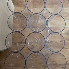 12 Clear Acrylic Cylinder Vases
