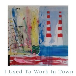 Original Abstract Painting Dublin Cityscape Poolbeg Chimneys And Convention Centre Dublin  Painting