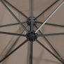 Cantilever Umbrella with Pole and LED Lights Taupe 300 cm Image 2