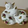 Royal Albert Old Country Roses sleeping kittens Image 3