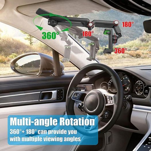 Sun Visor Phone Holder for Car Multifunctional 360 Rotating Sun Visor Cell Phone Holder with IPhone/Samsung/Android