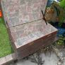 Wooden and metal domed steamer chest Image 2