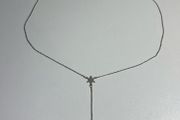 Sterling silver Y Necklace with gold washed star pendant