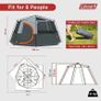 SALE Tent Octagon, 6 Man Festival Dome Tent, 6 Person Family Camping Tent with 360 Degree Panoramic View, Stable Steel Pole Construction, Sewn-in Groundsheet, 100 Percent Image 5