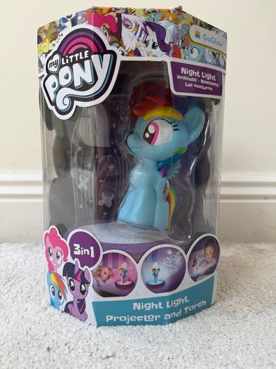 My Little Pony GoGlow Magic Night Light Rainbow Dash Damaged box Please see photos