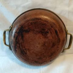 Vintage Solid Copper two handled pan