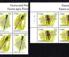 2009 Ireland Flora & Fauna Dragonflies Commemorative Stamps Plate Block 1A1A1A1A Mint Never Hinged (MNH)