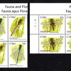 2009 Ireland Flora & Fauna Dragonflies Commemorative Stamps Plate Block 1A1A1A1A Mint Never Hinged (MNH)