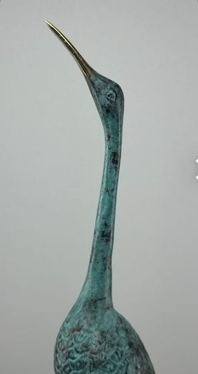 Crane (35cm) - Patinated Bronze