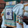 Vintage Hand Painted Ceramic Elephant Stand Image 6