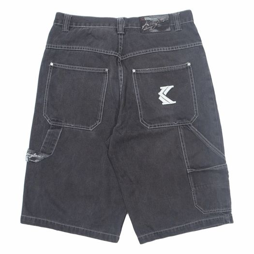 Karl Kani mens cargo jean Shorts in black