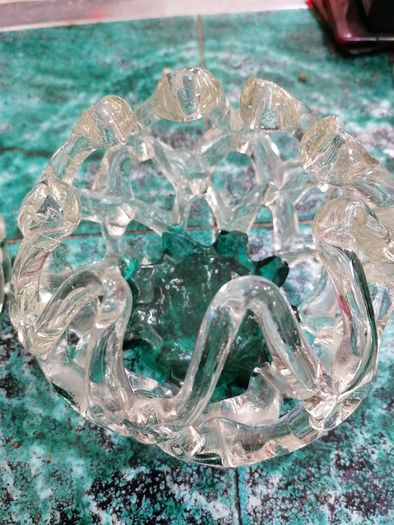 Pair of Glass tea light holders