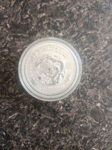 Lunar Series 1  2000 Perth Mint Silver Bullion Dragon Coin
