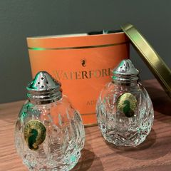 Waterford Crystal Lismore Round Salt & Pepper Shakers- Set of 2
