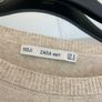 Zara Knit Applique Beige Jumper Lace Floral Pattern Size M Medium Linen Mix Top Image 3