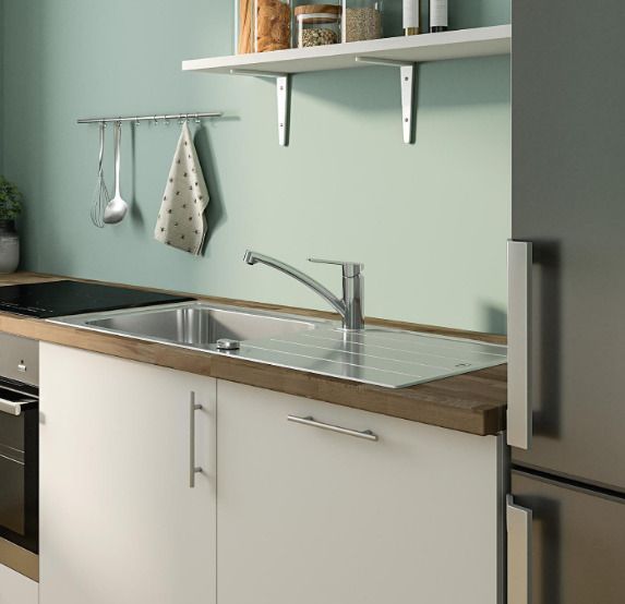 GROHE Start Eco 31685000 Kitchen Tap with Flat Spout (Tap for Kitchen, Practical 140 Swivel Range