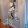White Wrought console table and mirror set Image 3