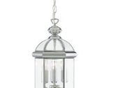 Chrome Finish Lantern Pendant Ceiling Light