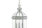 Chrome Finish Lantern Pendant Ceiling Light