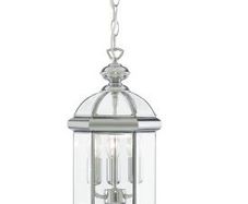 Chrome Finish Lantern Pendant Ceiling Light