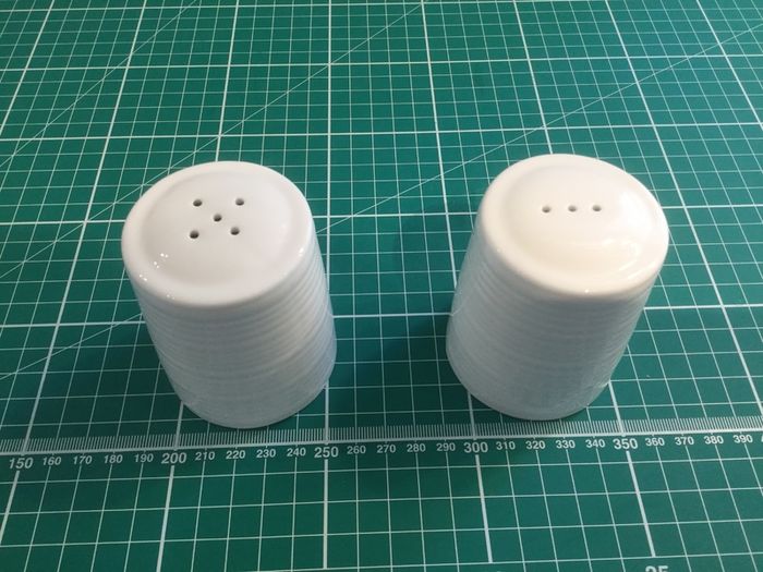 Belleek Living Ripple Salt & Pepper Shakers