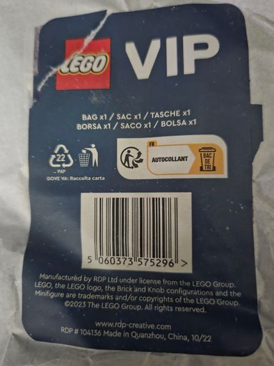 Lego Cross-body bag Black with White Minifigure Pattern 5007936