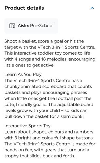 VTech Baby 3-in-1 Sports Centre