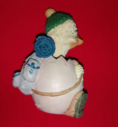 Resin Chicken Hillwalker/Hiker Vintage 1990s Eggbert Figurine
