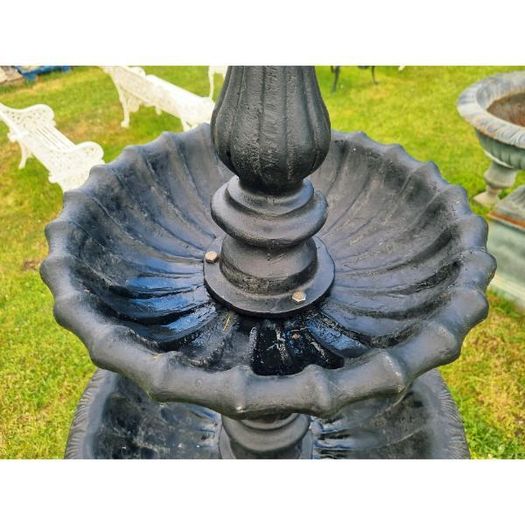 Three Tier Fountain Cast Iron Black CH R 5700