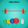 Kids Barbell Set  Adjustable Children's Toy Weights & Plastic Barbell Toy with Drinks Water Bottle, Kids Gym Equipment for Pretend Play, Fun Fitness Toys for Boys & Girls Home Workout Image 2