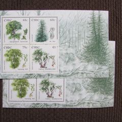 Irish Native Trees 2006,Two Minature Sheets.Inc Washington 2006 stamp Exhibition Overprint.MNH.
