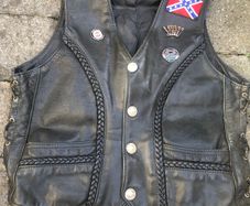 Motorbike leather waist coat Harley Davidson