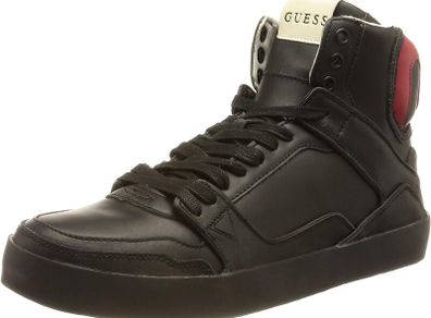 Guess Men's Lodi Special Leather Sneaker, Fm8losele12blkmu, 41eu, 7,5uk