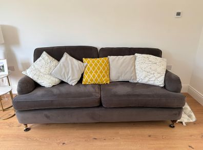 Grey Velvet Couch