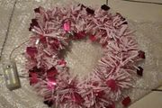 pink hello kitty light up wreath