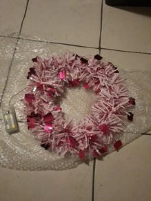 pink hello kitty light up wreath